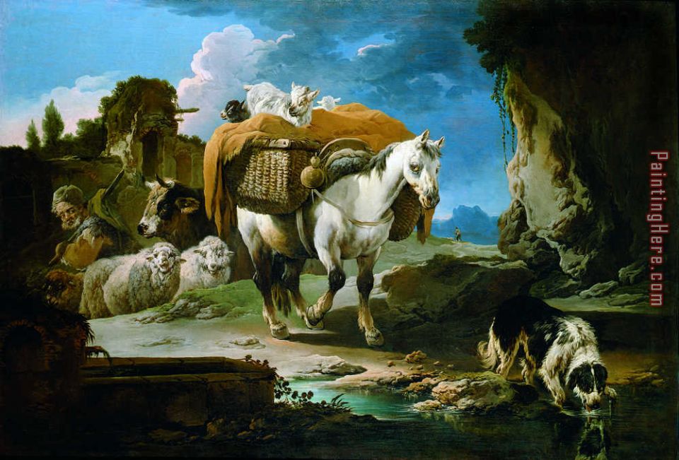Landscape in The Roman Country painting - Unknown Artist Landscape in The Roman Country art painting